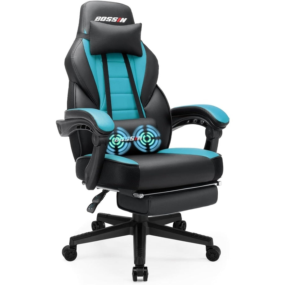 Sedia da gioco BOSSIN Racing Style, sedia da gioco alta e robusta da 300 libbre, sedia per computer con schienale alto