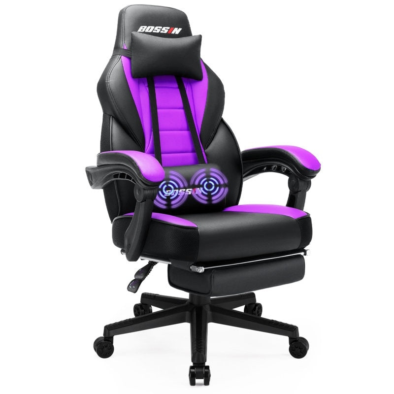 Sedia da gioco BOSSIN Racing Style, sedia da gioco alta e robusta da 300 libbre, sedia per computer con schienale alto