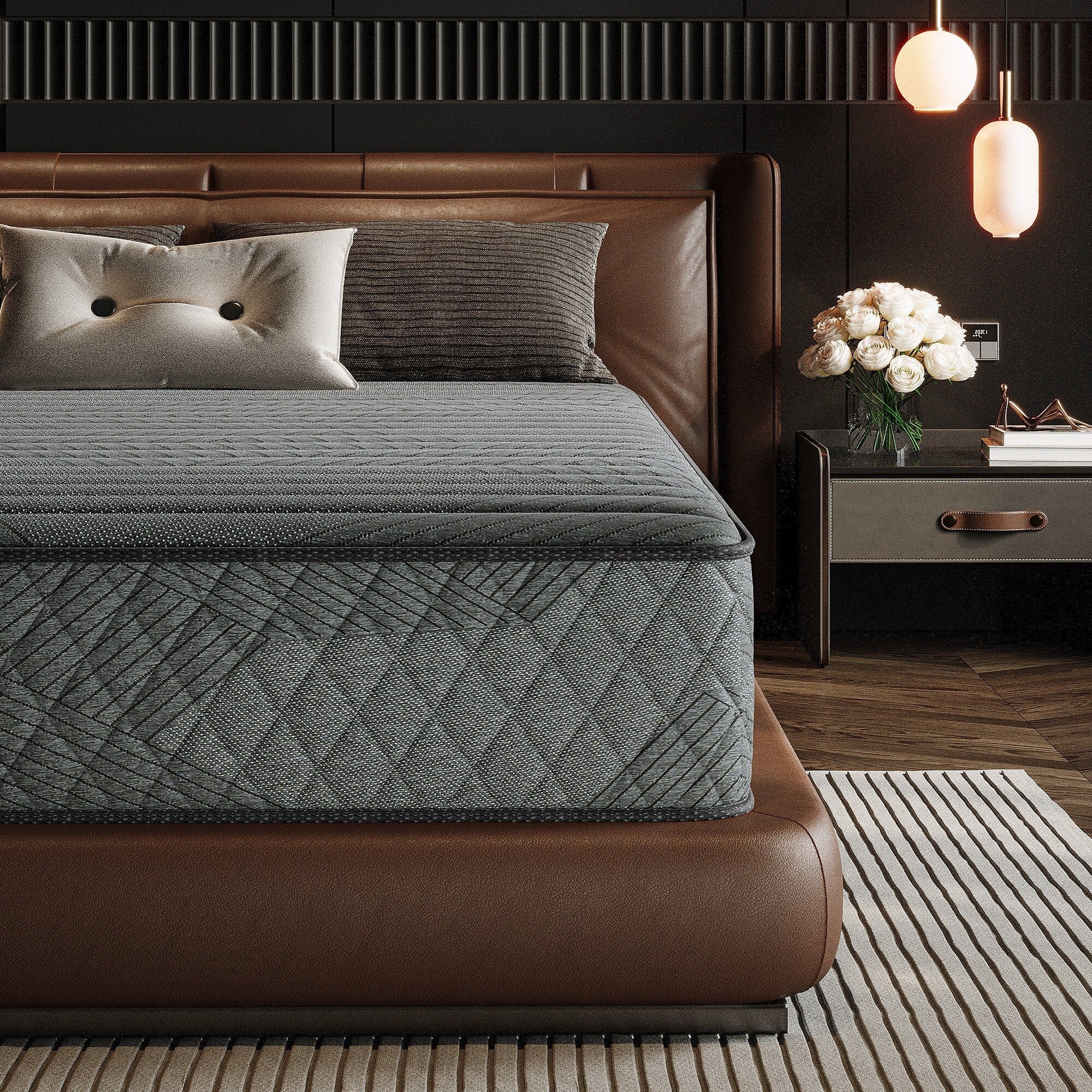 Materasso ibrido in memory foam infuso di gel SweDrea da 10 pollici, mediamente rigido, rinfrescante e traspirante con CertiPUR-US, SGS e OEKO-TEX