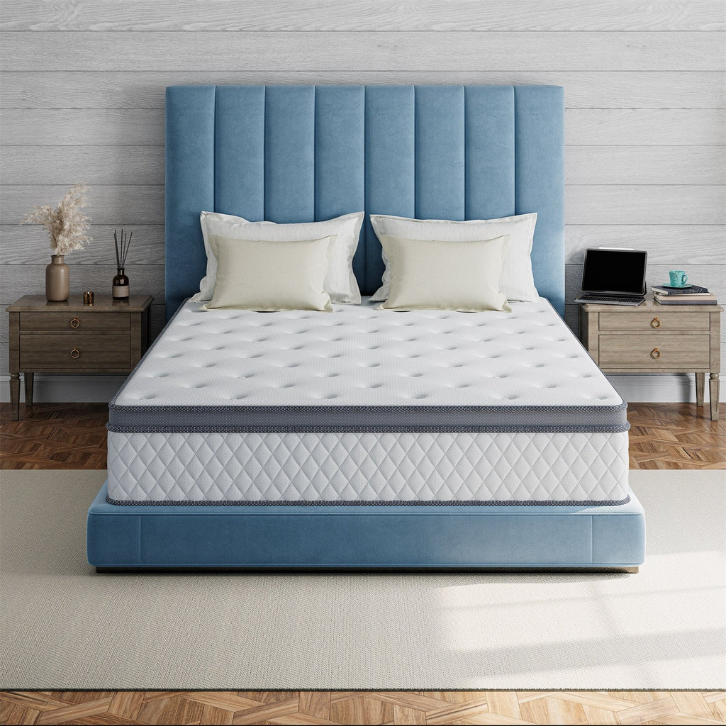 Materasso SweDrea in memory foam ibrido rigido da 12 pollici con certificazione CertiPUR-US e Oeko-TEX, dotato di molle rinforzate.