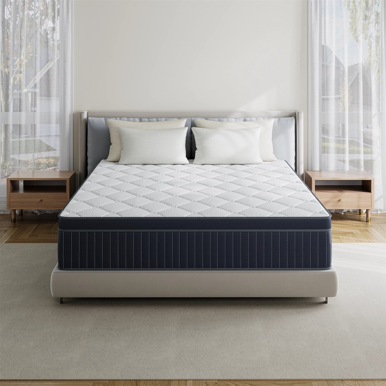 Materasso ibrido in memory foam con infusione di gel SweDrea da 12 pollici, rinfrescante e traspirante con CertiPUR-US, SGS e OEKO-TEX