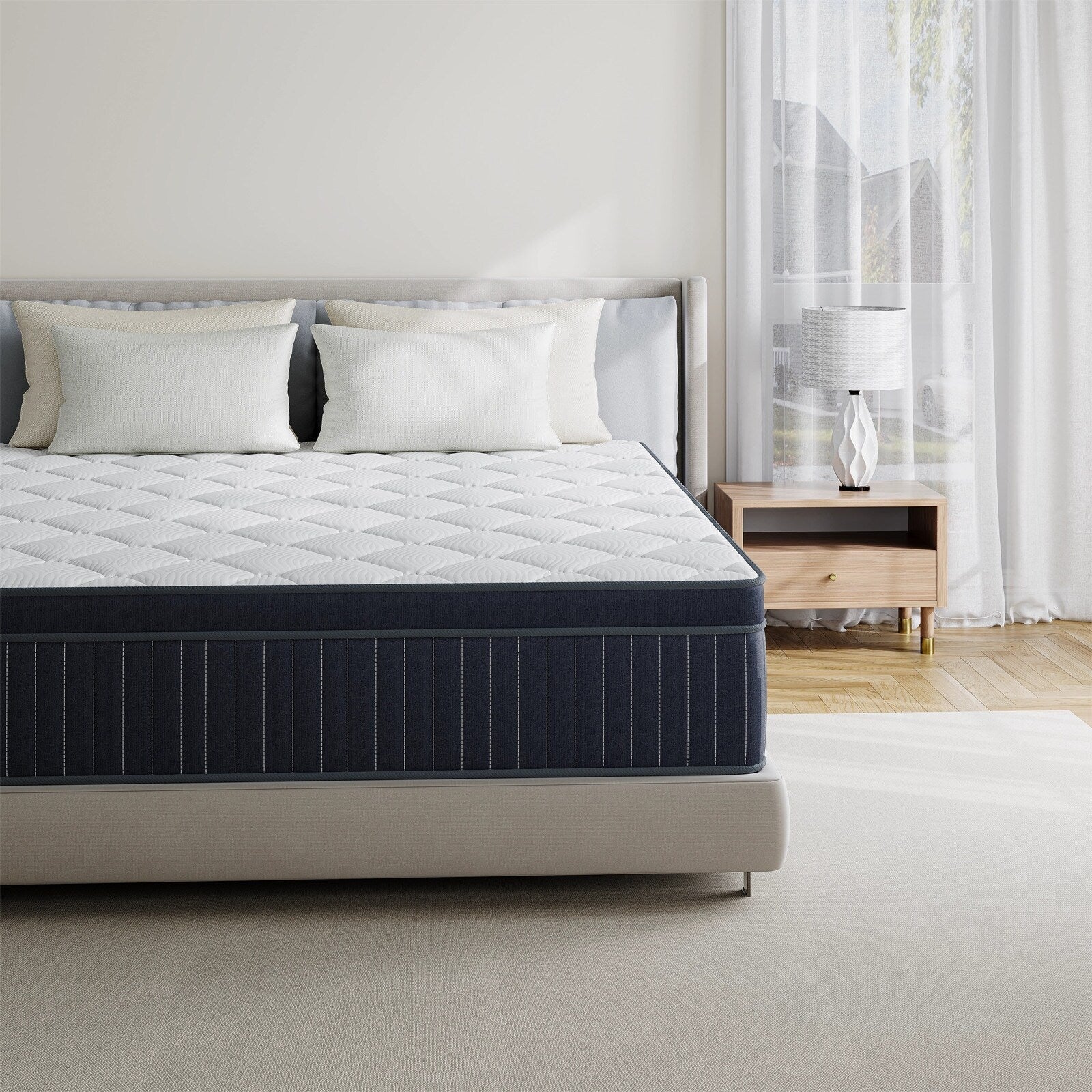Materasso ibrido in memory foam con infusione di gel SweDrea da 12 pollici, rinfrescante e traspirante con CertiPUR-US, SGS e OEKO-TEX