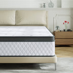 Materasso SweDrea in memory foam ibrido rigido da 12 pollici con certificazione CertiPUR-US e Oeko-TEX, dotato di molle rinforzate.