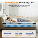 Materasso SweDrea in memory foam ibrido rigido da 12 pollici con certificazione CertiPUR-US e Oeko-TEX, dotato di molle rinforzate.