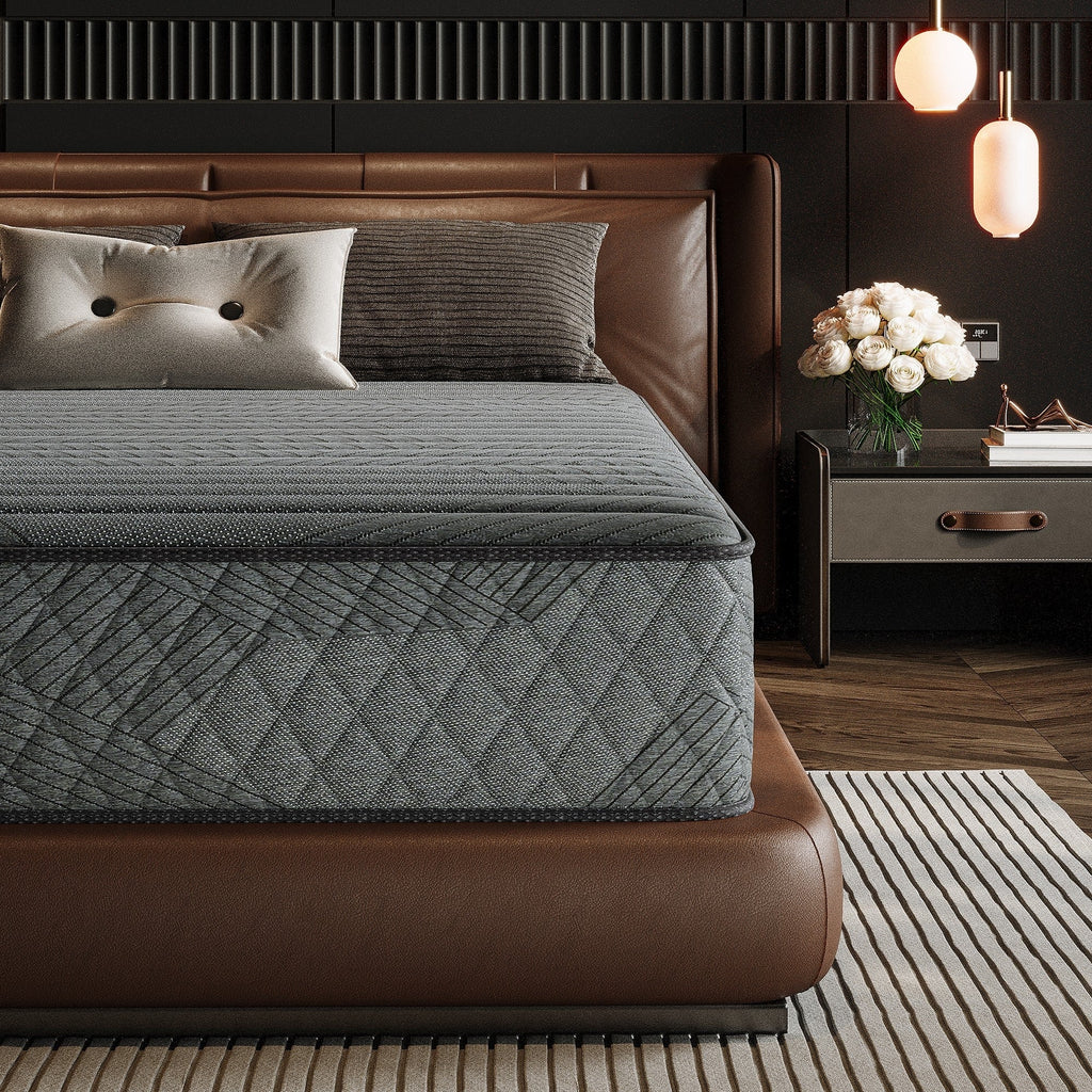 Materasso ibrido in memory foam infuso di gel SweDrea da 8/12 pollici, mediamente rigido, rinfrescante e traspirante con CertiPUR-US, SGS e OEKO-TEX