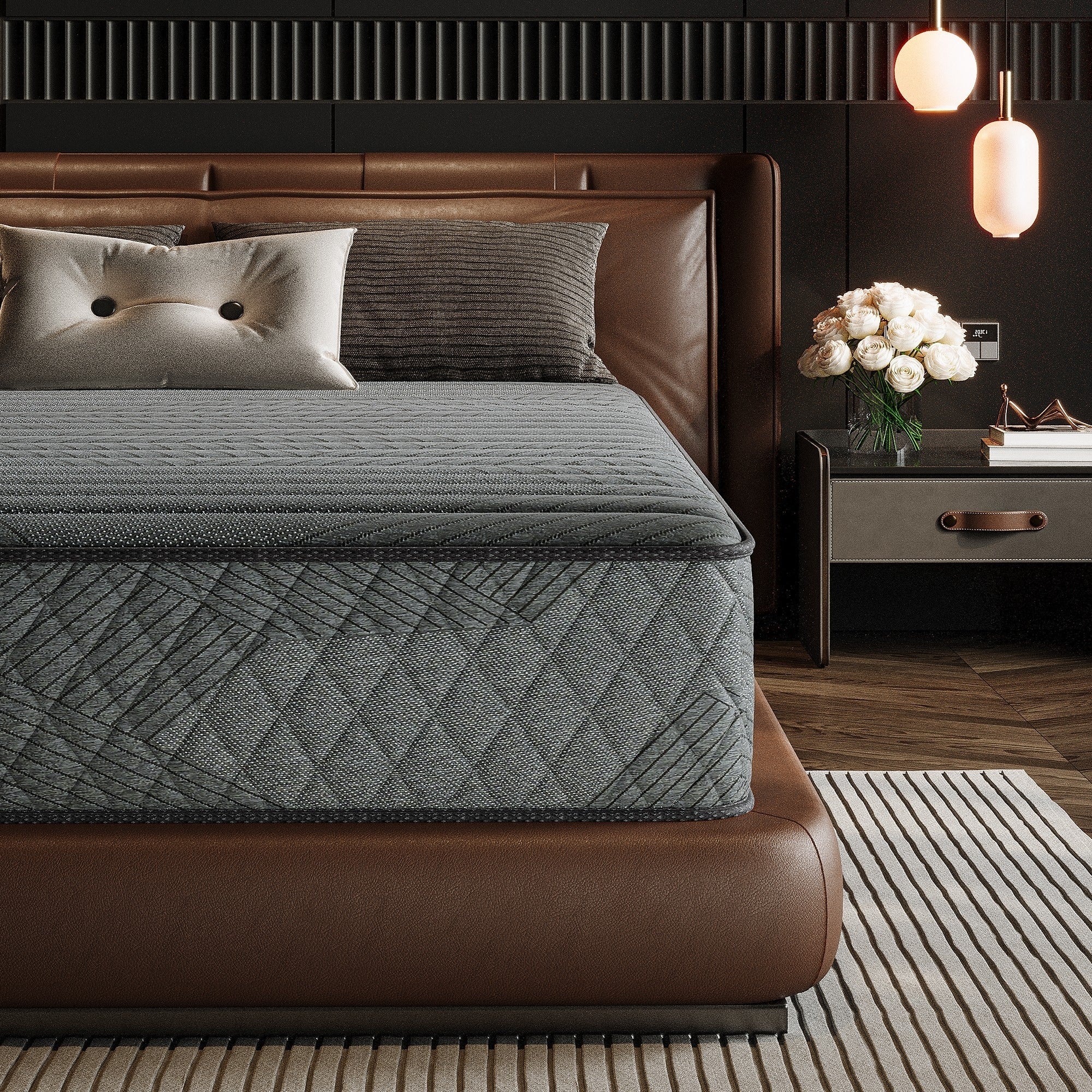 Materasso ibrido in memory foam infuso di gel SweDrea da 8/12 pollici, mediamente rigido, rinfrescante e traspirante con CertiPUR-US, SGS e OEKO-TEX