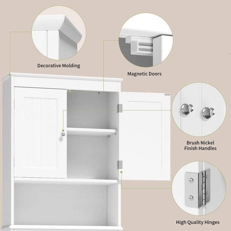 Mobiletto portaoggetti per il bagno, mobiletto portaoggetti per il WC, mensola per il bagno sopra il WC, WC salvaspazio
