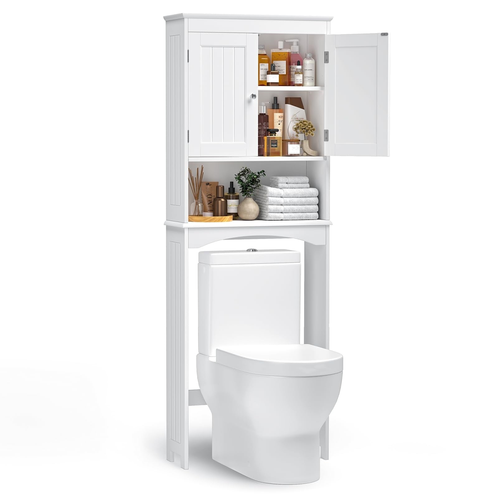Mobiletto portaoggetti per il bagno, mobiletto portaoggetti per il WC, mensola per il bagno sopra il WC, WC salvaspazio