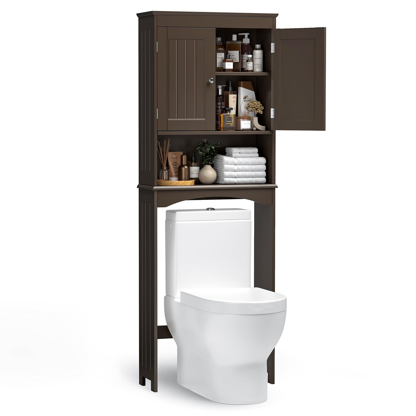 Mobiletto portaoggetti per il bagno, mobiletto portaoggetti per il WC, mensola per il bagno sopra il WC, WC salvaspazio