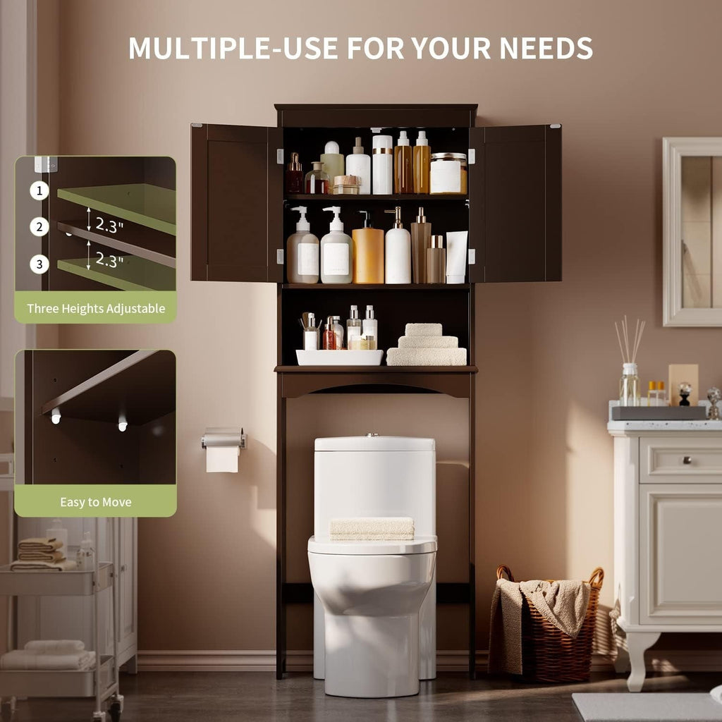Mobiletto portaoggetti per il bagno, mobiletto portaoggetti per il WC, mensola per il bagno sopra il WC, WC salvaspazio