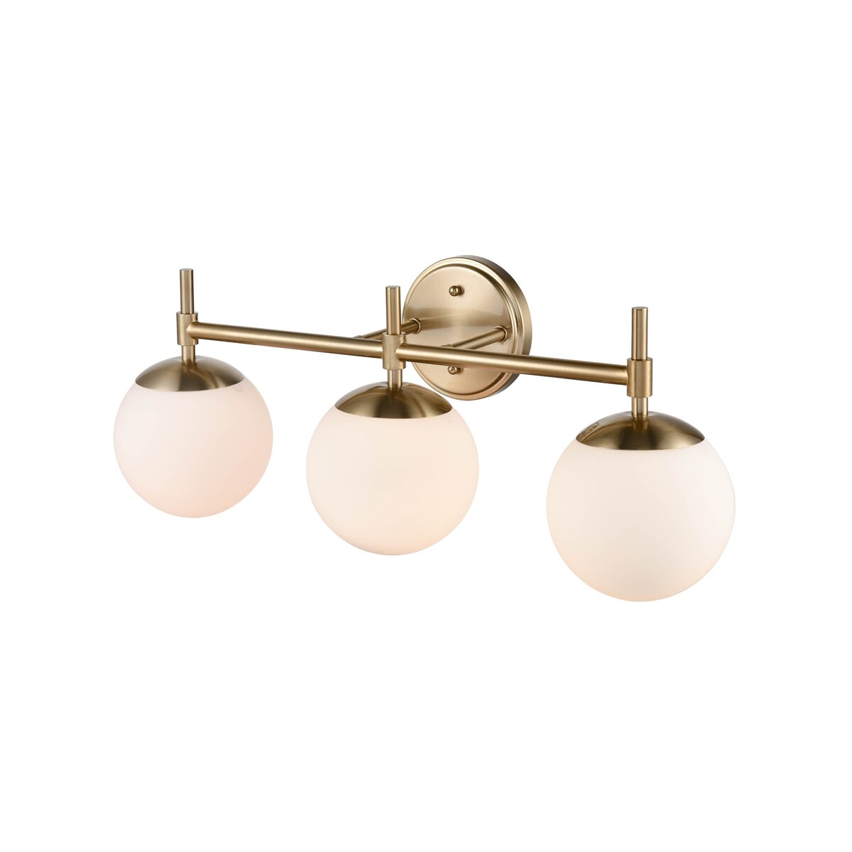 Lampada da bagno a 3 luci 929 Lighting in più finiture con paralumi in vetro opalino