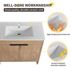 Beingnext 24/30/36 Mobile bagno con lavabo, mobile bagno indipendente con anta a chiusura ammortizzata e ripiano regolabile