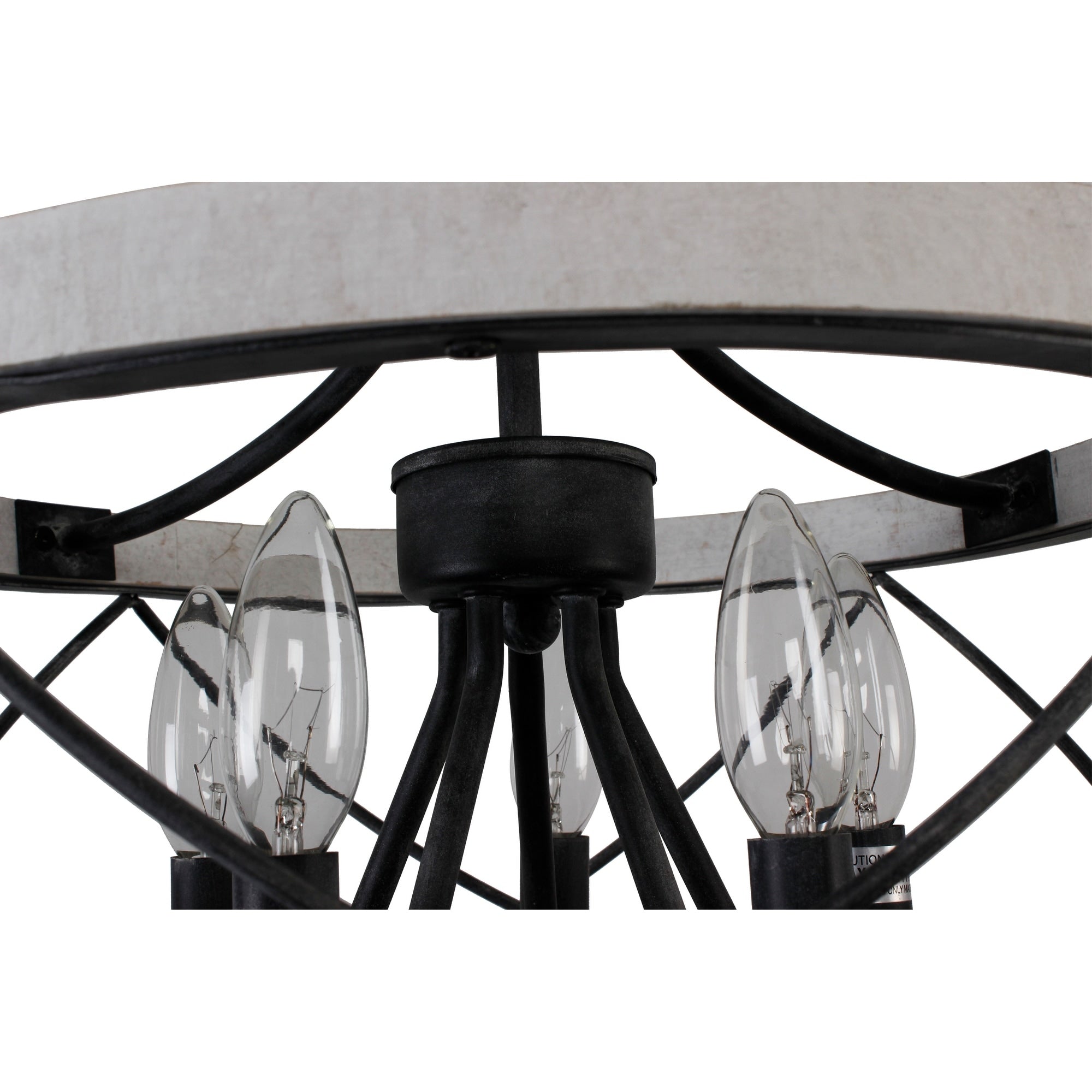 Bella Depot Lampadario rustico in legno a 5 luci con illuminazione dimmerabile, lampada a sospensione regolabile da 15,7 pollici per isola cucina