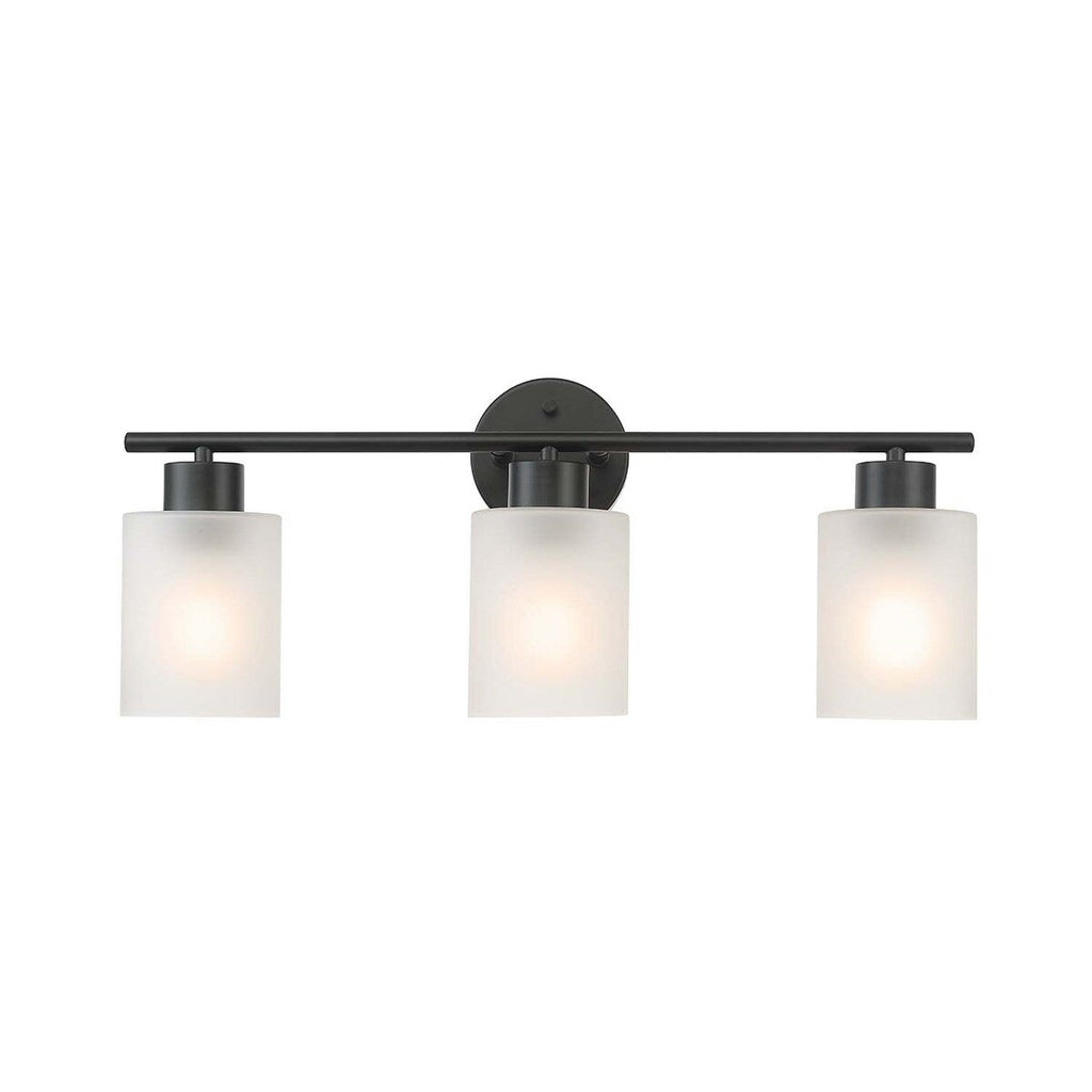 Lampada da bagno Bellevue Lydia a 3 luci, larghezza 23 cm, con finitura satinata