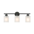 Lampada da bagno Bellevue Lydia a 3 luci, larghezza 23 cm, con finitura satinata