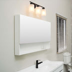 Lampada da bagno Bellevue Lydia a 3 luci, larghezza 23 cm, con finitura satinata