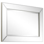 Specchio da parete rettangolare smussato trasparente HD per bagno, toeletta, specchi da camera da letto, 3 misure