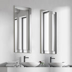 Specchio da parete rettangolare smussato trasparente HD per bagno, toeletta, specchi da camera da letto, 3 misure