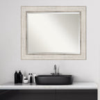 Specchio da parete per bagno in legno bisellato - Cornice Trellis Silver - Trellis Silver