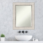 Specchio da parete per bagno in legno bisellato - Cornice Trellis Silver - Trellis Silver