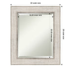 Specchio da parete per bagno in legno bisellato - Cornice Trellis Silver - Trellis Silver