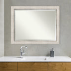 Specchio da parete per bagno in legno bisellato - Cornice Trellis Silver - Trellis Silver