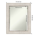 Specchio da parete per bagno in legno bisellato - Cornice Trellis Silver - Trellis Silver