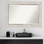 Specchio da parete per bagno in legno bisellato - Cornice Trellis Silver - Trellis Silver