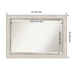 Specchio da parete per bagno in legno bisellato - Cornice Trellis Silver - Trellis Silver