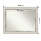 Specchio da parete per bagno in legno bisellato - Cornice Trellis Silver - Trellis Silver