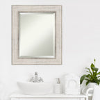 Specchio da parete per bagno in legno bisellato - Cornice Trellis Silver - Trellis Silver