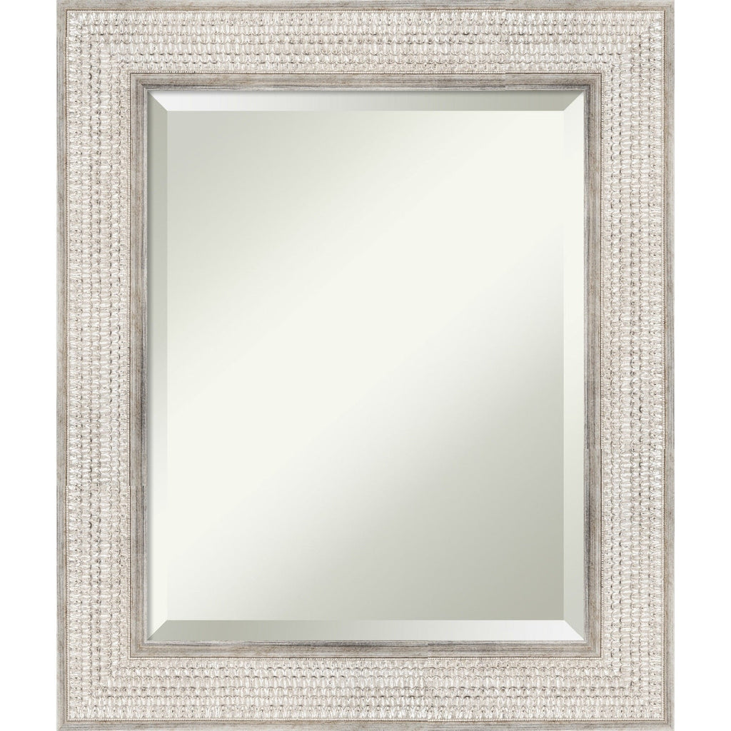 Specchio da parete per bagno in legno bisellato - Cornice Trellis Silver - Trellis Silver