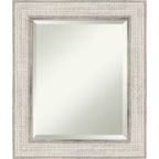 Specchio da parete per bagno in legno bisellato - Cornice Trellis Silver - Trellis Silver