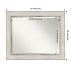 Specchio da parete per bagno in legno bisellato - Cornice Trellis Silver - Trellis Silver