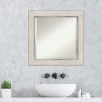 Specchio da parete per bagno in legno bisellato - Cornice Trellis Silver - Trellis Silver