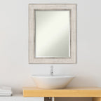 Specchio da parete per bagno in legno bisellato - Cornice Trellis Silver - Trellis Silver
