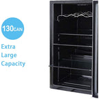Cantinetta frigo da 4,4 piedi cubi con luci LED e pulsanti touch, ripiani rimovibili, meno di 38 dB