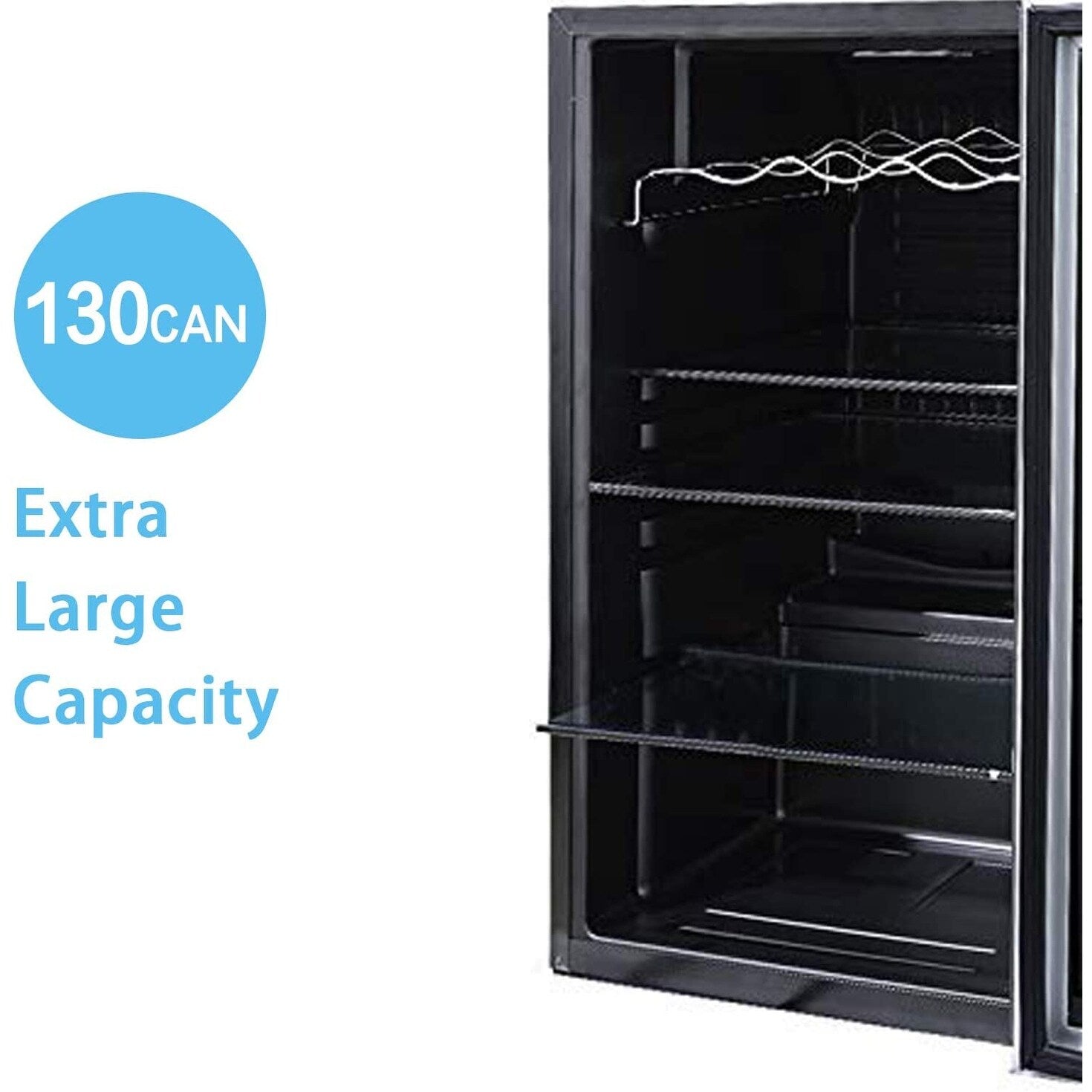 Cantinetta frigo da 4,4 piedi cubi con luci LED e pulsanti touch, ripiani rimovibili, meno di 38 dB