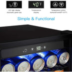 Cantinetta frigo da 4,4 piedi cubi con luci LED e pulsanti touch, ripiani rimovibili, meno di 38 dB