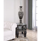 Splendido vaso con fioriera nera e argento, alto 35 pollici