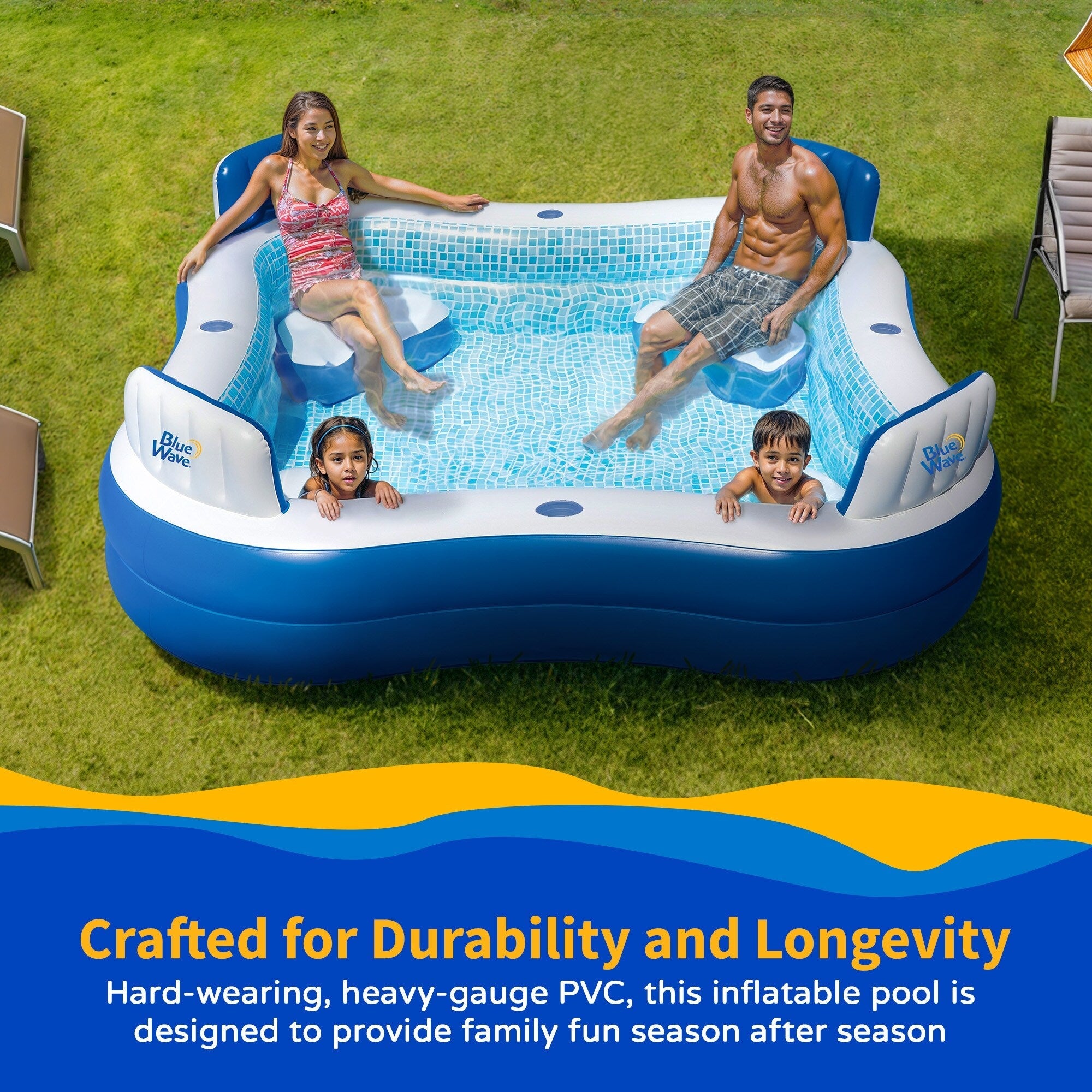 Piscina gonfiabile Blue Wave Premier con copertura - Taglia unica