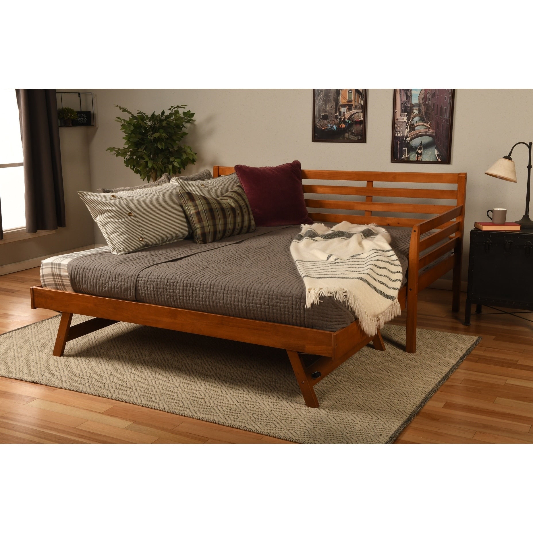 Divano letto Somette Boho con letto a scomparsa aggiuntivo (materassi non inclusi)