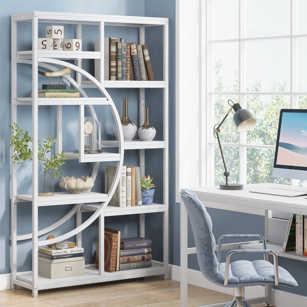 Libreria a 5 ripiani in stile industriale per camera da letto, soggiorno, ufficio domestico