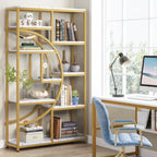 Libreria a 5 ripiani in stile industriale per camera da letto, soggiorno, ufficio domestico