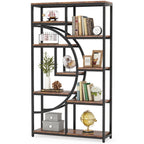 Libreria a 5 ripiani in stile industriale per camera da letto, soggiorno, ufficio domestico