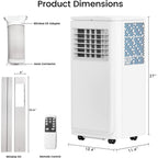 Bossin 8000BTU (Ashrae), 5000BTU (SACC) Condizionatori d'aria portatili 3 in 1 con telecomando, refrigeratore d'aria portatile Quiet Room - 880 V