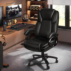Sedia da ufficio Bossin Big and Tall Executive, sedia ergonomica con supporto lombare regolabile da 500 libbre, schienale alto in pelle PU per computer