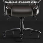Sedia da ufficio Bossin Big and Tall Executive, sedia ergonomica con supporto lombare regolabile da 500 libbre, schienale alto in pelle PU per computer