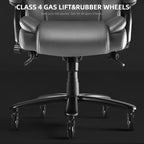 Sedia da ufficio Bossin Big and Tall Executive, sedia ergonomica con supporto lombare regolabile da 500 libbre, schienale alto in pelle PU per computer