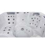Buenospa Jersey 6 - 46 persone - Vasca idromassaggio a getto, bianco ghiaccio, grigio con ozono e luci a LED